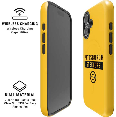 NFL Pittsburgh Steelers Yellow Performance Series iPhone 16 Plus Magsafe Impact Case